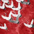 Red Cranes Art Print