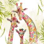 Giraffe Family Art Print