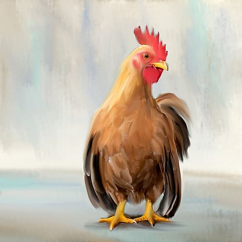 Red 2 Animals Print