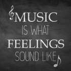Music Chalk 2 Art Print