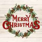 Merry Christmas Red Art Print