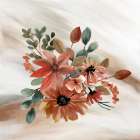 Rust Floral 1 Art Print