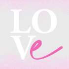 LOVE pink Art Print