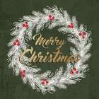 Merry Christmas Gold Art Print