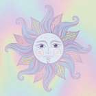 Sun Face Mix Art Print