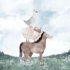 Blue Sky Farm Muted 1 Art Print