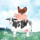 Blue Sky Farm 2 Art Print