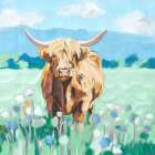 Blue Sky Highland Art Print