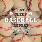 Eat Sleep Baseball Art Print