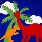 Dino Stomp 3 Art Print