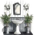 Black And White Bath 1 Bathroom Art Print
