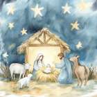 Blue Star Night Art Print