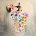 Copper Floral Shower Art Print