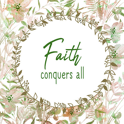 Faith Conquers Aquarelle reproduction
