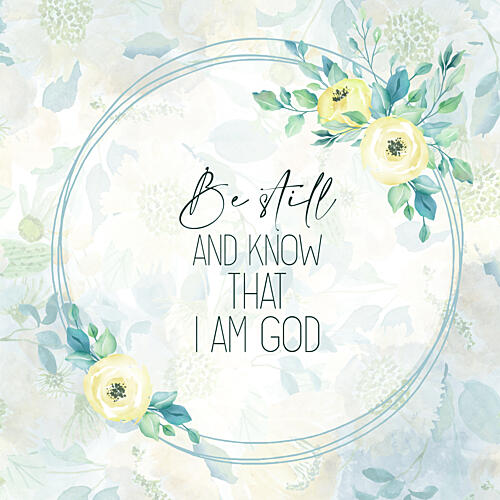 Be Still Floral Aquarelle reproduction