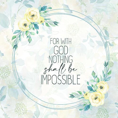 With God Floral Aquarelle reproduction