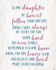 To My Daughter WHITE V2 Art Print