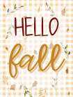 Hello Fall Plaid Art Print