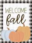 Welcome Fall Plaid Art Print