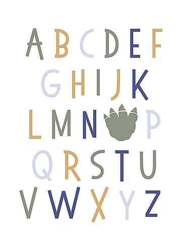 Dino ABC Kids Print
