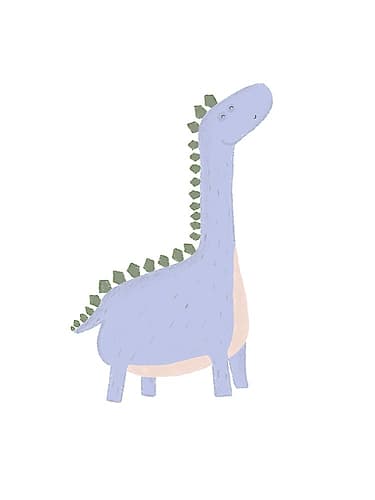 Purple Dino Kids Print