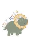 Stay Wild Dino Art Print