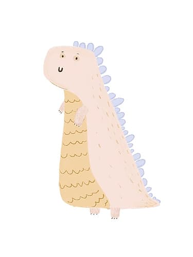 Pink Dino Kids Print