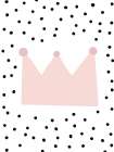 Light Pink Crown Art Print