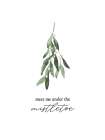 Meet Me Under Mistletoe Minimalist Print
