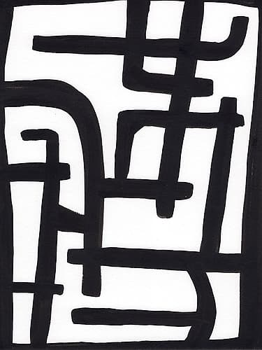 BW Abstract 1 Art Print