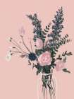 Pink Flower Vase 1 Art Print