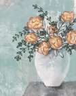 Peachy Flowers 1 Art Print