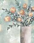 Peachy Flowers 2 Art Print