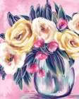 Happy Florals Pink Art Print