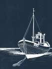 Blue Boat Art Print