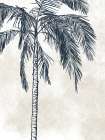 Cream Palm Coastal Print