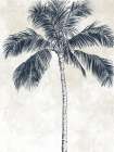 Cream Palm 3 Coastal Print