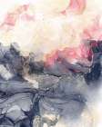 Alcohol Ink Bold Pink And Grey 1 Art Print