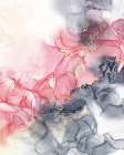 Alcohol Ink Bold Pink And Grey 2 Art Print