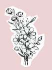 Ink Poppies Silhouette 2 Art Print