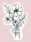 Ink Poppies Silhouette 3 Art Print
