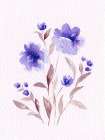Watercolor Purple Flowers 2 Art Print