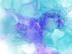 Alcohol Ink Green And Purple Art Print