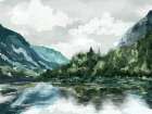 Painterly Lake 1 Art Print