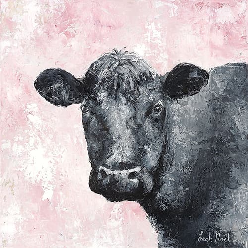 Black Cow Art Print