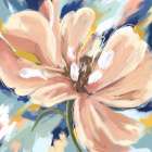 Modern Peach Flower Art Print