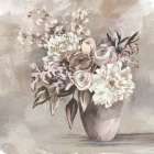 Florals In Mocha 2 Art Print