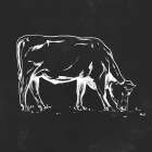 Grazing Cow Minimalist Print
