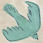 Teal Bird 1 Art Print