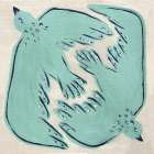 Teal Birds 2 Art Print